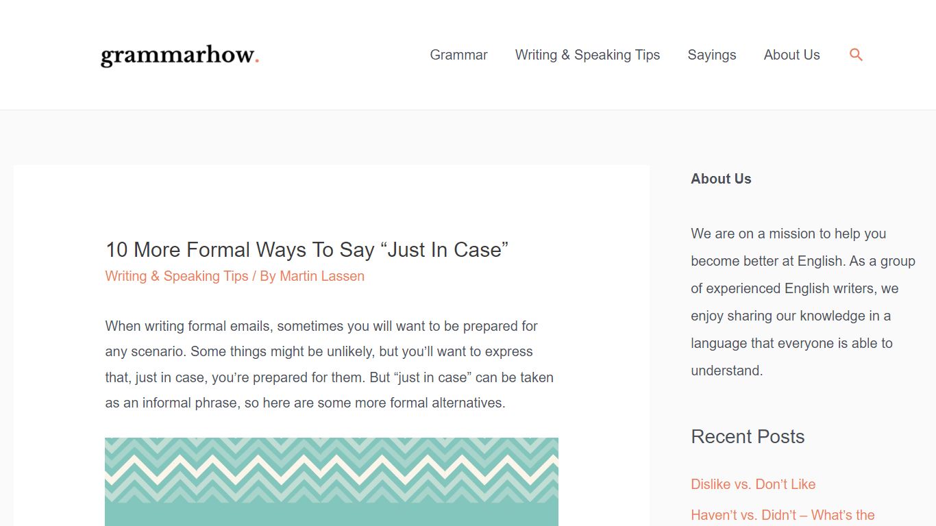 10 More Formal Ways To Say “Just In Case” - Grammarhow